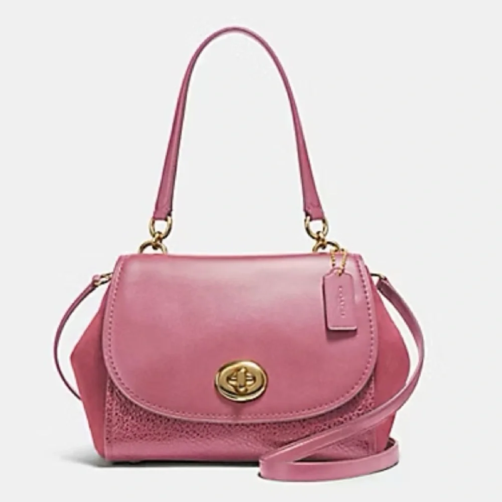 Coach F22348 Faye Carryall, Mixed Material Rouge/Gold - Picture 1 of 16